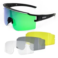 Okulary sportowe - Sunthrill Sportowe Okulary Przeciwsłoneczne - Jet Black - miniaturka - grafika 1