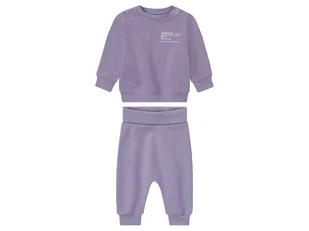 lupilu® Dres niemowlęcy z bawełną (bluzka + spodnie) (Fioletowy, 62-68) - Komplety dla niemowląt - miniaturka - grafika 1