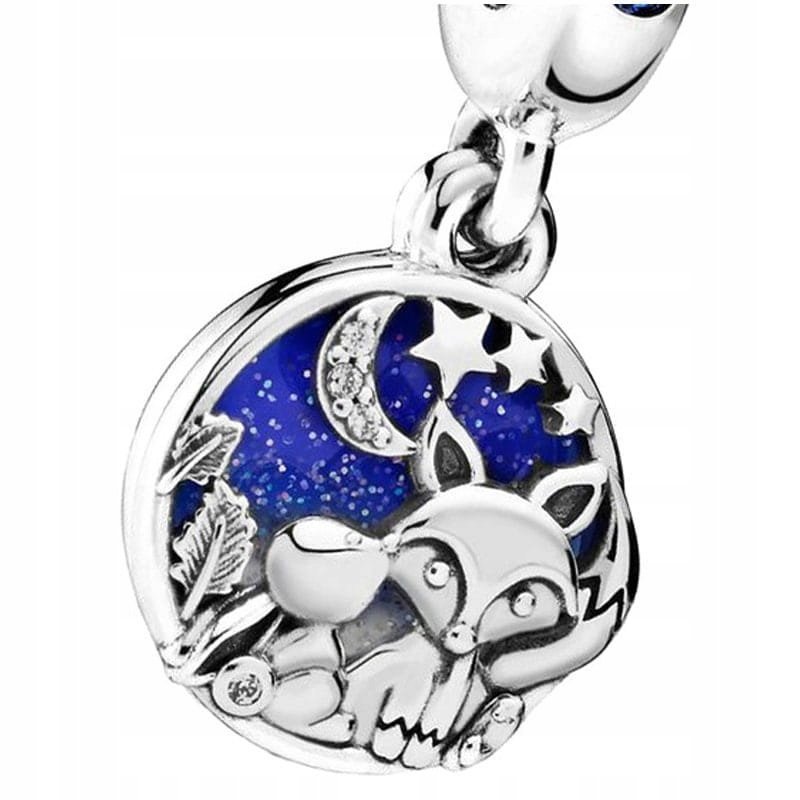 CHARMS ZAWIESZKA SREBRNA LISEK KSIĘŻYC GWIAZDKI BEADS ORYGINALNY