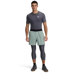Męskie legginsy treningowe Under Armour UA Heat Gear Armour 3/4 Legging - szare - Spodnie męskie - miniaturka - grafika 1