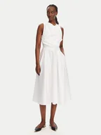 Sukienki - Elisabetta Franchi Sukienka koktajlowa ABT5252E2 100 Biały Regular Fit - miniaturka - grafika 1