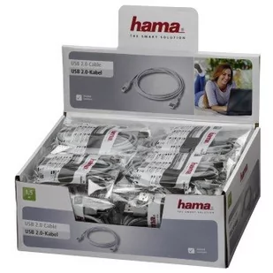 Hama wtyk wtyczka kabel połączeniowy USB A B, 1,5 m, szary - Kable USB - miniaturka - grafika 4