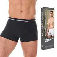 Majtki męskie - Bokserki męskie WEŁNIANE BRUBECK BX10430 - XXL - miniaturka - grafika 1