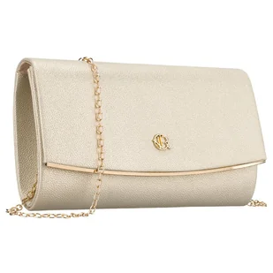 Kopertówka damska w złotym kolorze wykonana ze skóry ekologicznej - Rovicky - Torebki damskie - miniaturka - grafika 1