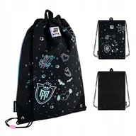 Torby szkolne - Worek na buty szkolny dla dziewczynek czarny MONSTER HIGH Kite - miniaturka - grafika 1