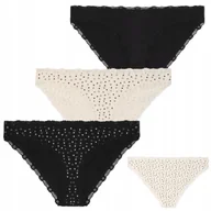 Majtki damskie - DAMSKIE figi MAJTKI urocze wygodne mini bikini w serduszka koronka 3-pak S - miniaturka - grafika 1