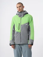 Kurtki narciarskie - 4F Kurtka narciarska 4FAW23TTJAM286 Szary Regular Fit - miniaturka - grafika 1