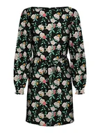 Sukienki - VERO MODA Damska sukienka Vmnya Catch Ls Smock Short Dress WVN, Black/Aop: neel, 3XL - miniaturka - grafika 1