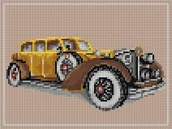 Pasmanteria - Zestaw do haftu krzyżykowego dla chłopców retro auto (5336) 18x24cm - miniaturka - grafika 1