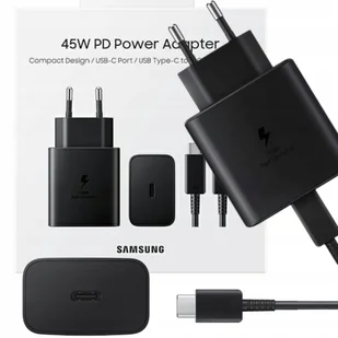 ORYGINALNA SZYBKA ��ADOWARKA SAMSUNG 45W FAST CHARGING + KABEL USB-C 1M - Ładowarki do telefonów - miniaturka - grafika 1
