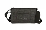 Torebki damskie - GUESS TOREBKA DAMSKA KLASYCZNA CZARNA Z NAPISEM G_A - miniaturka - grafika 1