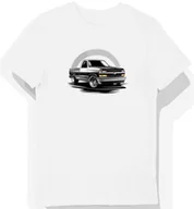 Koszulki męskie - Koszulka męska biała z motywem dynamicznego Silverado M - miniaturka - grafika 1