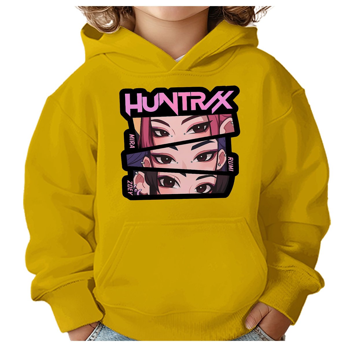 BLUZA DZIECIĘCA KPOP DEMON HUNTERS HUNTRIX 122-128 Z KAPTUREM BAWEŁNIANA