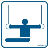 Systemy ekspozycyjne i znaki informacyjne - RC008 SALA GIMNASTYCZNA, PN - PŁYTA PCV 1MM; (100X100MM) - miniaturka - grafika 1