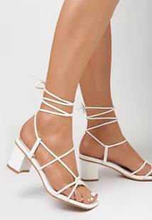 Białe Sandały Typhista - Sandały damskie - miniaturka - grafika 1