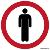 Systemy ekspozycyjne i znaki informacyjne - SA034 ZAKAZ RUCHU PIESZYCH, FO - FOLIA ODBLASKOWA; (300X300MM) - miniaturka - grafika 1