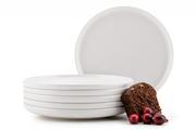 Talerze - Zestaw talerzy deserowych na 6 osób biały VICTO - miniaturka - grafika 1