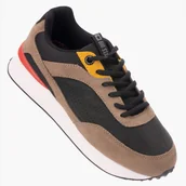 Sneakersy damskie - Sneakersy Damskie Big Star Skóra II274405 Szarobrązowy 36 - miniaturka - grafika 1