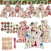 Ozdoby bożonarodzeniowe - Kalendarz adwentowy Artnico DIY woreczki prezent b - miniaturka - grafika 1