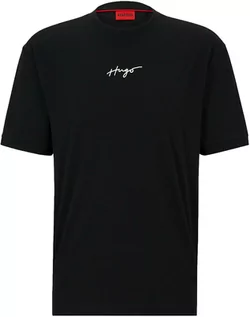 Koszulki męskie - Koszulka męska Hugo Boss T-shirt na lato czarna (50486471-001) - grafika 1
