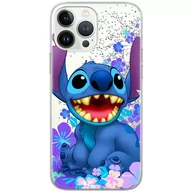 Etui i futerały do telefonów - Etui płynny brokat do Apple IPHONE 13 PRO MAX Disney: Stich 001 oryginalne i oficjalnie licencjonowane, Srebrny - miniaturka - grafika 1