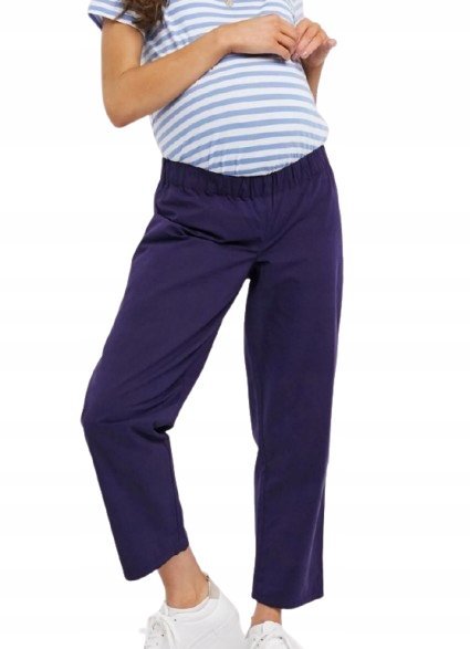 ASOS MATERNITY DAMSKIE SPODNIE GRANATOWE PROSTE 38 RNC