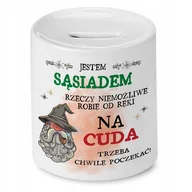 Skarbonki - Skarbonka Dla Sąsiada na Urodziny na Prezent z Nadrukiem ze Zdjęciem + Opakowanie na prezent (wzór 03) - miniaturka - grafika 1
