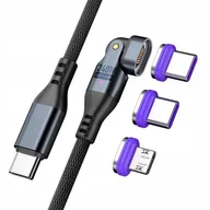 Kable USB - KABEL MAGNETYCZNY 1M SZYBKIE ŁADOWANIE 240W 5A USB C PD - miniaturka - grafika 1