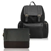 Plecaki - Zestaw męski PAOLO PERUZZI ZUP-73-BL czarny - miniaturka - grafika 1