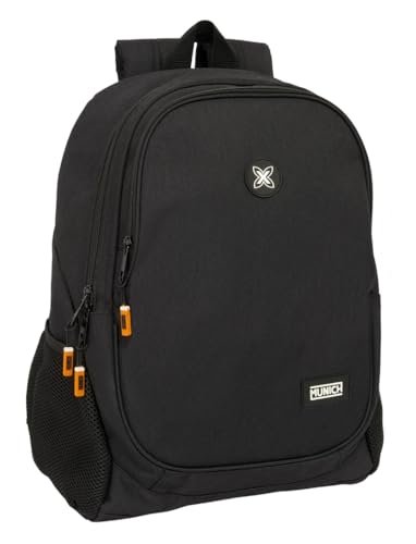 Safta MUNICH LAGOON Plecak szkolny dla dzieci, idealny dla dzieci w różnym wieku, wygodny i wszechstronny, jakość i wytrzymałość, 32 x 16 x 44 cm, Czarny (Black), M, Casual