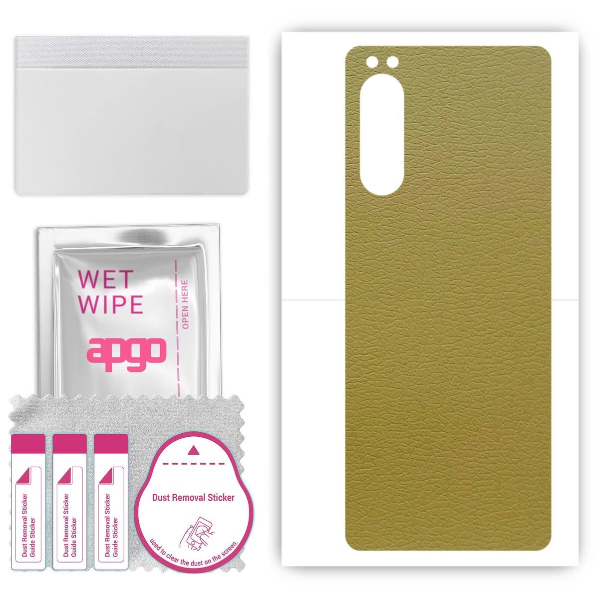 Folia naklejka skórka strukturalna na TYŁ do Sony Xperia 5 II XQ-AS42 - Skóra Oliwkowa - apgo SKINS