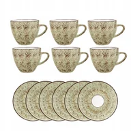 Filiżanki - Filiżanka do herbaty kawy porcelanowa pistacjowa 300ml i spodek 15cm Wilmax - miniaturka - grafika 1