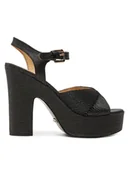 Sandały damskie - Guess Sandały Starla FLTSTA ELE03 Czarny - miniaturka - grafika 1