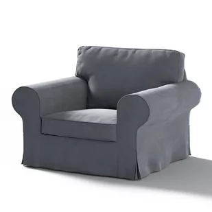 Dekoria Pokrowiec na fotel Ektorp grafitowy szary 103 x 82 x 73 cm Velvet 612-704-12 - Pokrowce na meble - miniaturka - grafika 1
