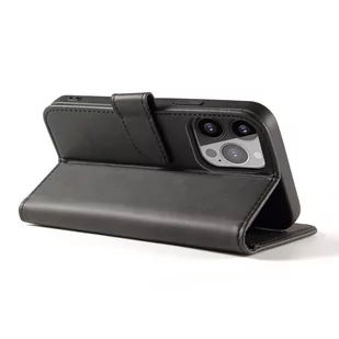 Magnet Case elegancki futerał etui pokrowiec z klapką i funkcją podstawki iPhone 13 czarny - Etui i futerały do telefonów - miniaturka - grafika 4