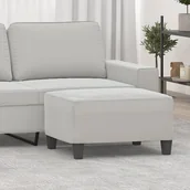 Pufy i podnóżki - Podnóżek, jasnoszary, 70x55x41 cm, tapicerowany mikrofibrą - miniaturka - grafika 1
