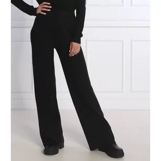 Spodnie damskie - Calvin Klein Spodnie | Straight fit | z dodatkiem wełny - grafika 1
