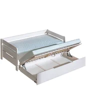 Łóżka dla dzieci i młodzieży - Łóżko Podwójne z Pojemnikiem 90 x 200 + 90 x 197 B1+B3 Borys Dolmar Sosna Barwiona na Biel, Sowy - miniaturka - grafika 1