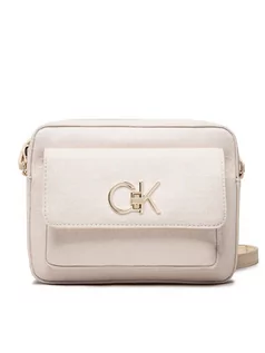 Torebki damskie - Calvin Klein Torebka Re-Lock Camera Bag W/Flap Jcq K60K609685 Beżowy - grafika 1