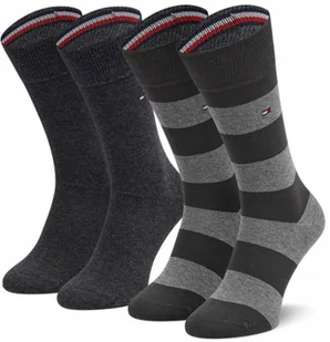 Tommy Hilfiger Skarpety Męskie 43-46 Popiel Antracyt - Skarpetki męskie - miniaturka - grafika 1