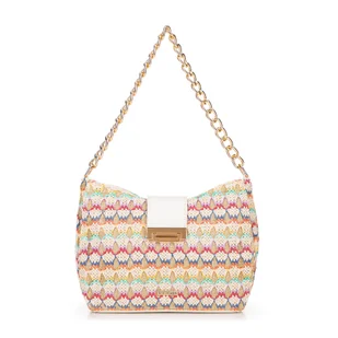 Damska torebka crossbody pleciona multikolor - Torebki damskie - miniaturka - grafika 1