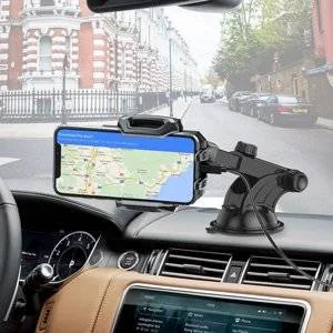 Choetech bezprzewodowa ładowarka Qi 10W uchwyt samochodowy z regulowanym ramieniem na deskę rozdzielczą + kabel USB - USB Typ C 1m czarny (T521-S) - Kable USB - miniaturka - grafika 6