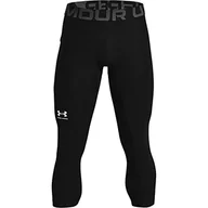 Legginsy - Under Armour UA HG Armour męskie legginsy 3/4, wygodne i wytrzymałe legginsy sportowe 3/4 dla mężczyzn, lekkie i elastyczne spodnie treningowe z dopasowaniem kompresyjnym - miniaturka - grafika 1
