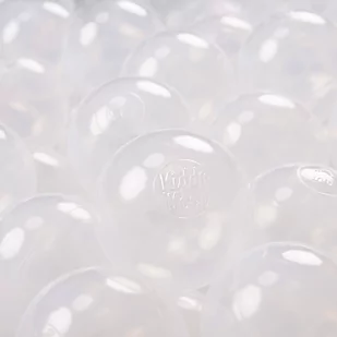 KiddyMoon Plastikowe piłeczki 7cm transparent 50 Zabawka zestaw kulek - Zabawki do kąpieli - miniaturka - grafika 1
