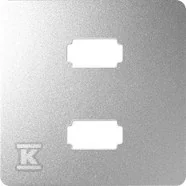 Klawisze i ramki - Kontakt Simon KONTAKT_SIMON Plakietka podwójnego gniazda USB DETAIL 82 Aluminium 8201090-093 - miniaturka - grafika 1