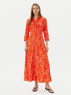 YAS Sukienka koszulowa Savanna 26022663 Pomarańczowy Loose Fit - Sukienki - miniaturka - grafika 1