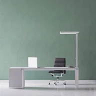 Lampy stojące - Lampa stołowa LED MAULjaval, biała, podstawa zaciskowa - miniaturka - grafika 1