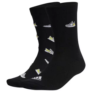 Skarpety adidas Run X Ultraboost Shoe Love Graphic 2PP (kolor Czarny) - Skarpetki damskie - miniaturka - grafika 1