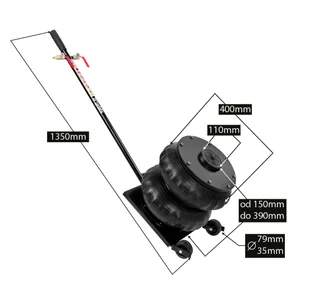 Podnośnik pneumatyczny poduszkowy bałwanek redats 8t+ nakładka 3cm - Podnośniki - miniaturka - grafika 8