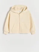 Bluzki dla dziewczynek - Reserved - Bluza z kapturem - kremowy - miniaturka - grafika 1